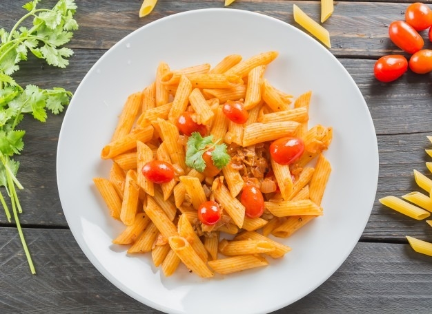 Easy Pasta Made With Tomatoes And Cheese