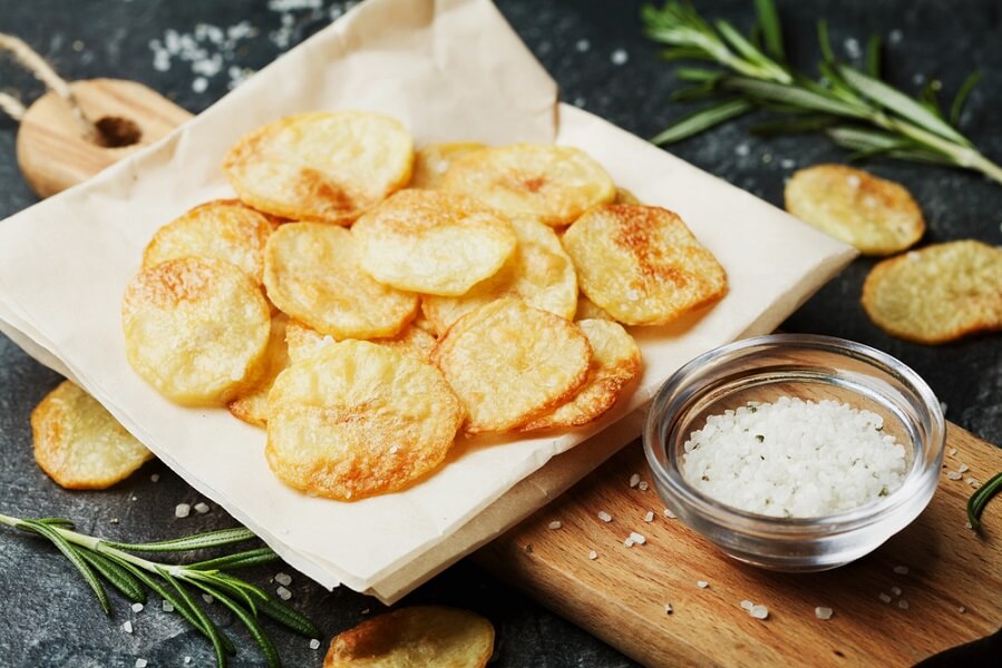baked sweet potato chips